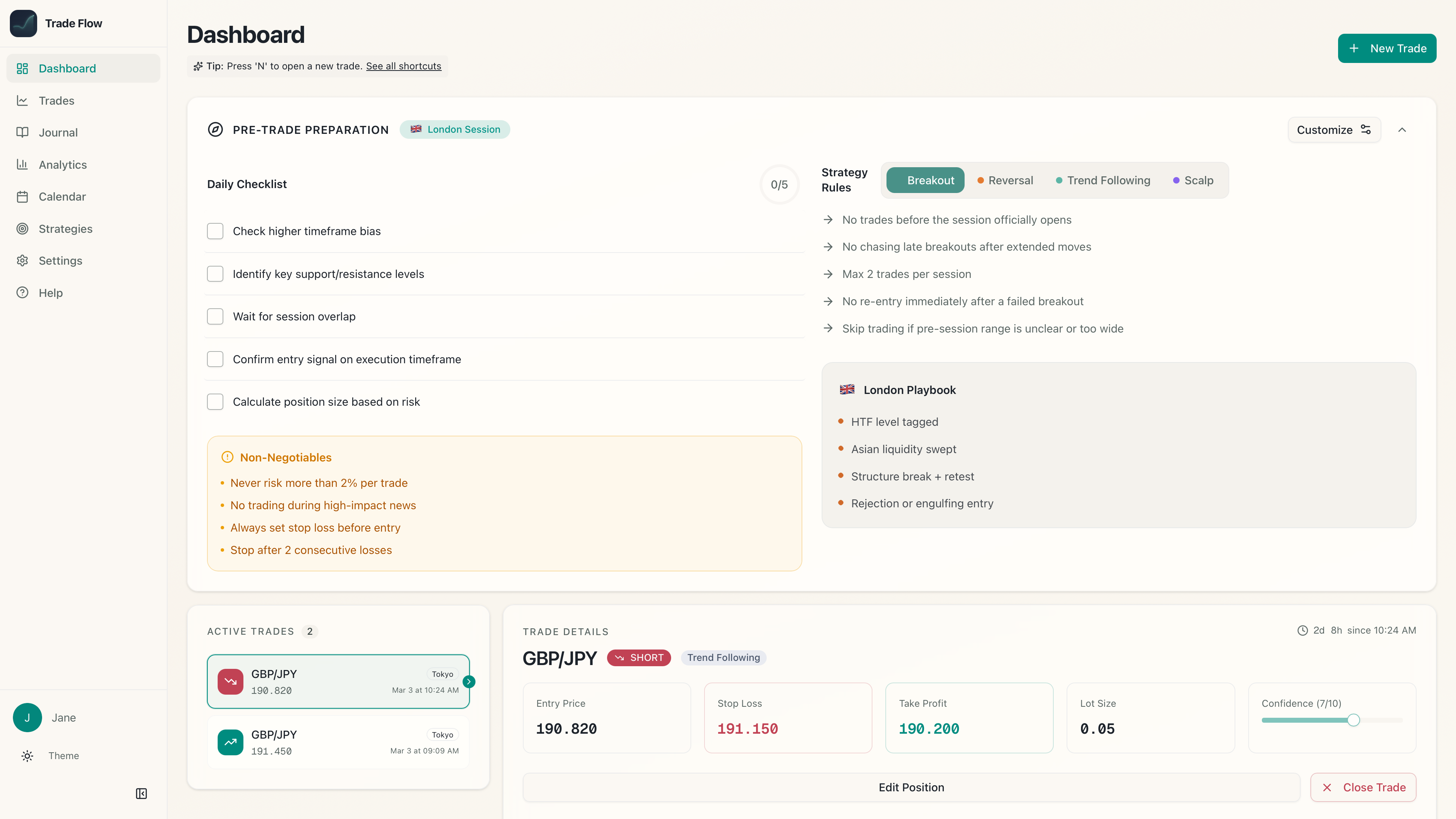 TradeflowFX — Trading Journal for macOS and Windows
